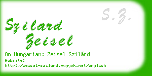 szilard zeisel business card